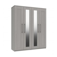 Porto 4 Door Robe With 2 Mirrors