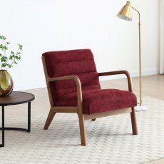 Serenity Accent Chair In Wine Chenille Serenity Accent Chair In Wine Chenille
