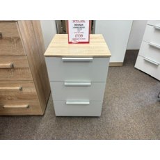 Nevada 3 Drawer Bedside Chest