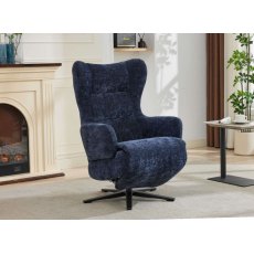 Everleigh Swivel Dual Motor Power Recliner In Navy Everleigh Swivel Dual Motor Power Recliner In Navy