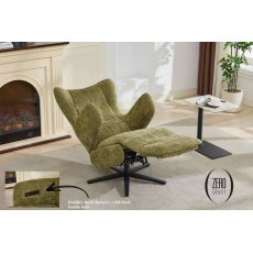 Everleigh Swivel Dual Motor Power Recliner In Green Everleigh Swivel Dual Motor Power Recliner In Green