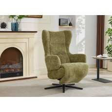 Everleigh Swivel Dual Motor Power Recliner In Green Everleigh Swivel Dual Motor Power Recliner In Green