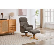 Felicia Swivel Recliner + FREE Footstool In Charcoal Fabric Felicia Swivel Recliner + FREE Footstool In Charcoal Fabric