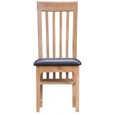 Bradfield Slat Back Chair With PU Seat (Set Of 2) Bradfield Slat Back Chair With PU Seat (Set Of 2)