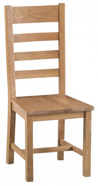 Cranleigh Ladder Back Chair With Wooden Seat (Set Of 2)
