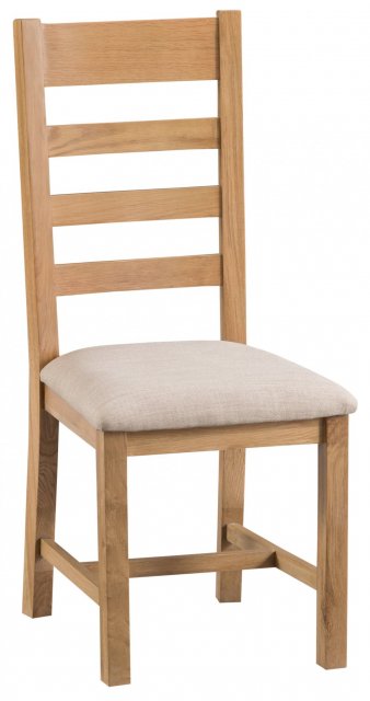 Cranleigh Ladder Back Chair With Fabric Seat (Set Of 2)