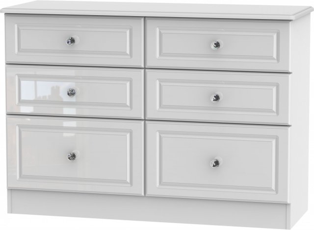 Crystal 6 Drawer Midi Chest