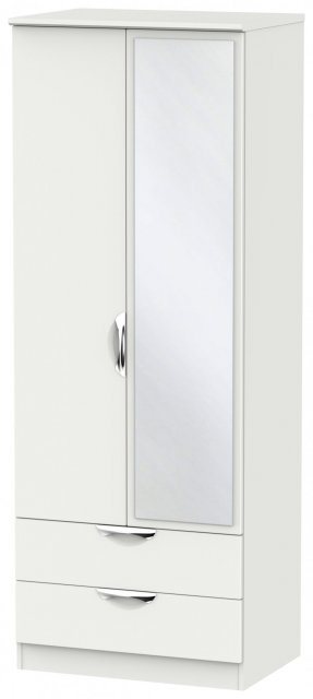 Chilham Tall 2'6 2 Drawer Mirror Robe