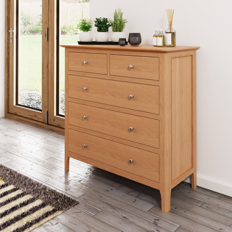 Bradfield Jumbo 2 Over 3 Drawer Chest