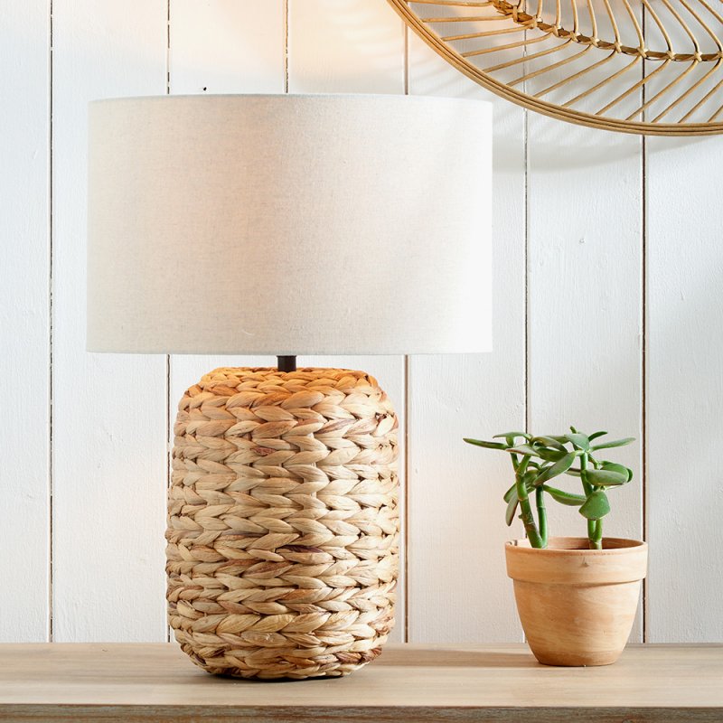 Zadi Natural Plaited Tall Table Lamp