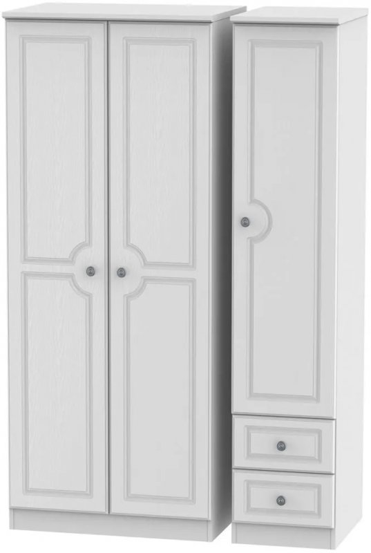 Bude Tall Triple Plain + Drawer Robe