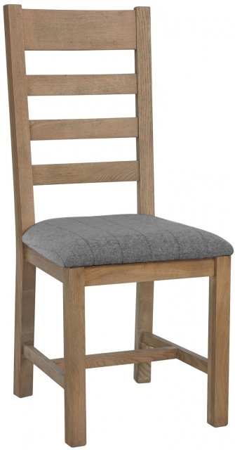 Selkirk Slatted Back Dining Chair In Grey (Set Of 2)