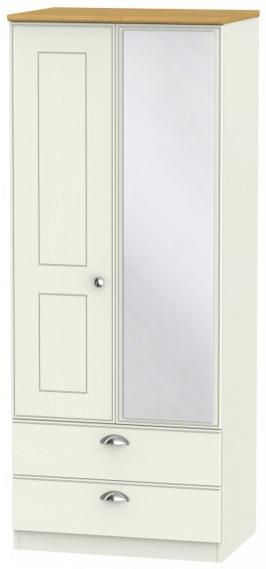 Carina 2ft6in 2 Drawer Mirror Robe