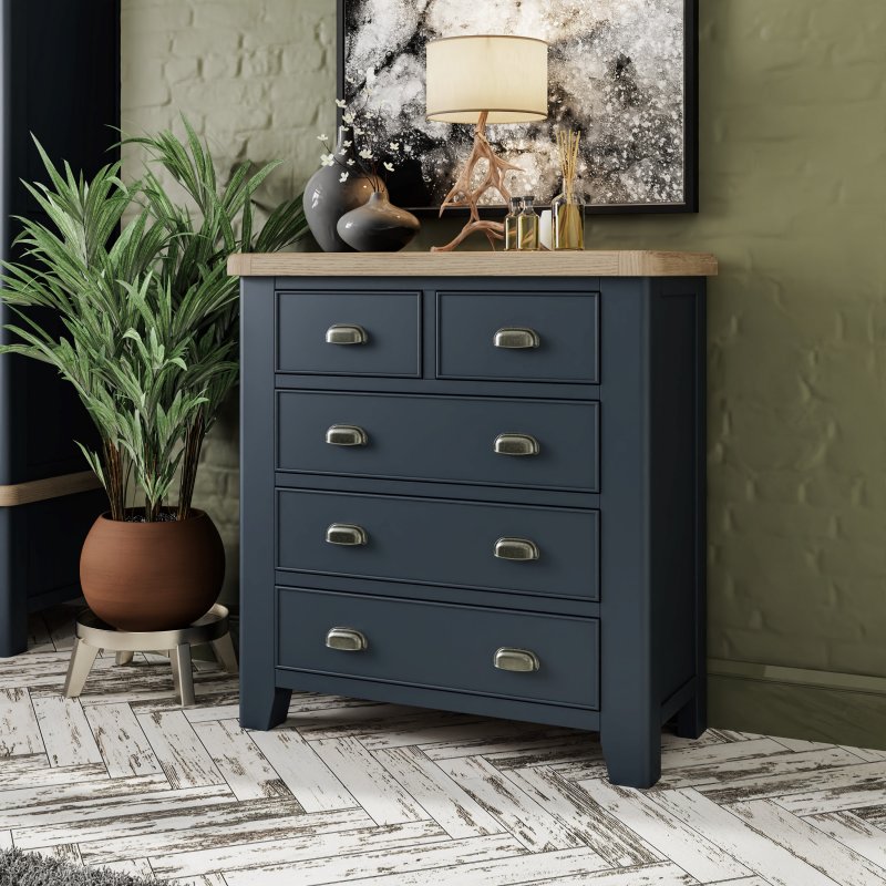 Selkirk Blue 2 Over 3 Drawer Chest
