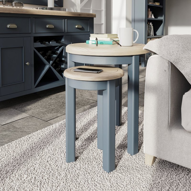 Selkirk Blue Round Nest Of Tables
