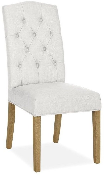 Somerton Natural Button Back Upholstered Chair