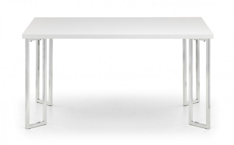 Acadia High Gloss & Chrome Dining Table