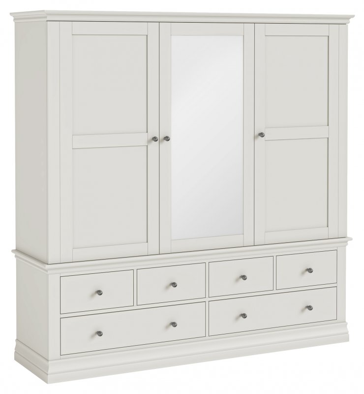 Corsica Triple Wardrobe With 6 Drawers