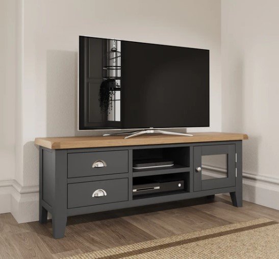 Chesham Large TV Unit In Charcoal