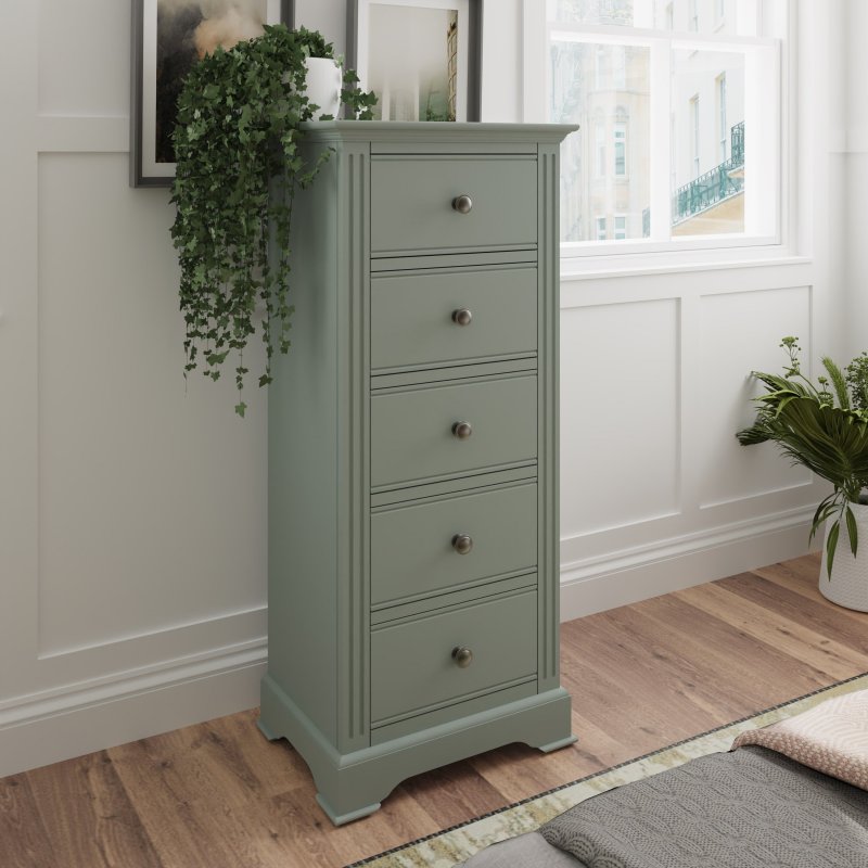 Chateaux 5 Drawer Chest In Green