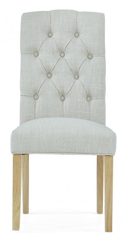 Harcourt Button Back Upholstered Dining Chair In Natural
