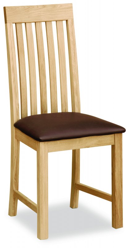 Banbury Dining Chair With Brown PU Seat