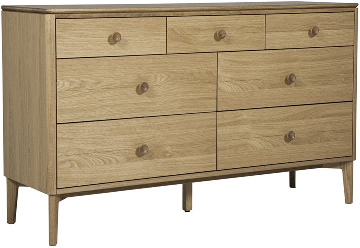 Adaline Oak Wide 7 Drawer Chest