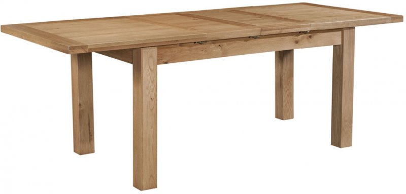 Budleigh Light Oak Dining Table With 2 Extensions