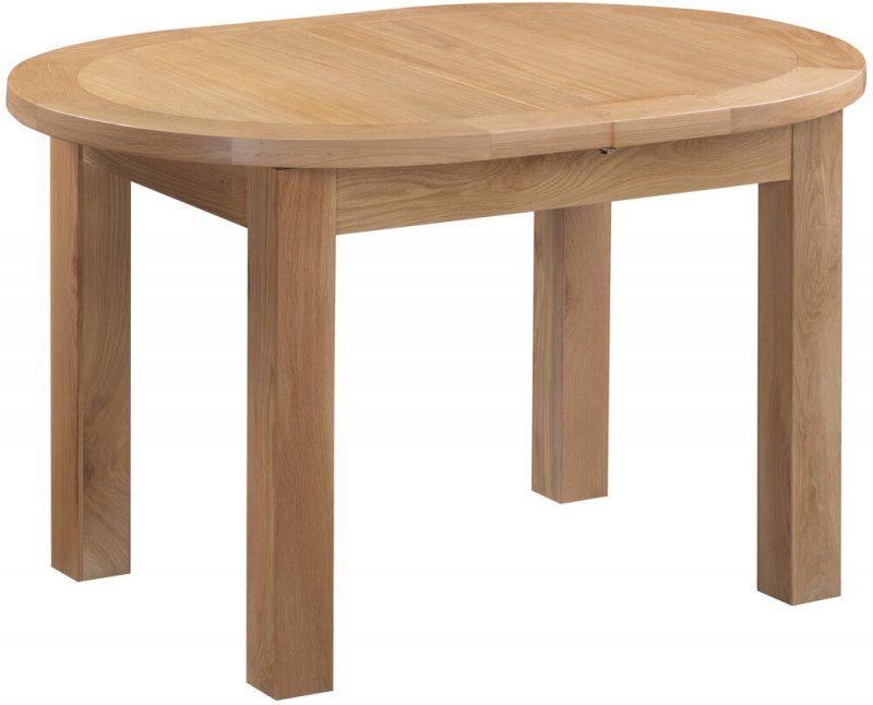 Budleigh Light Oak D-End Extending Table