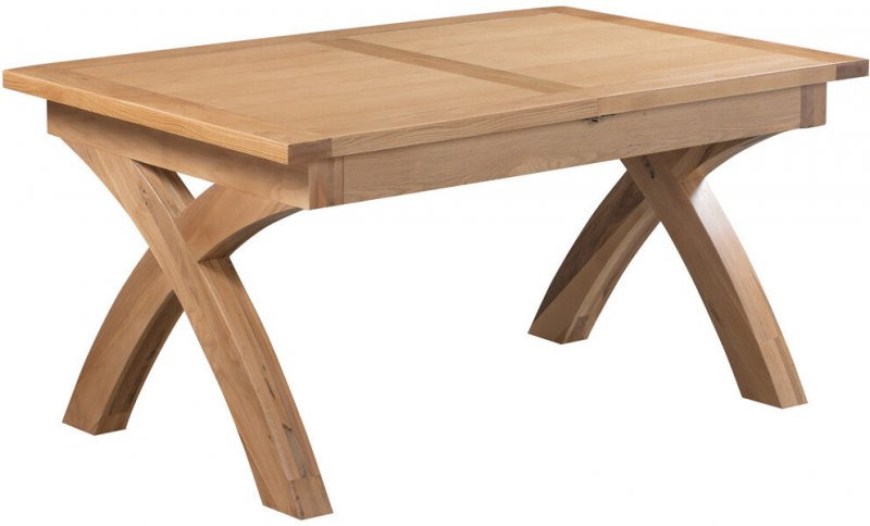 Budleigh Light Oak X-Leg Extending Table