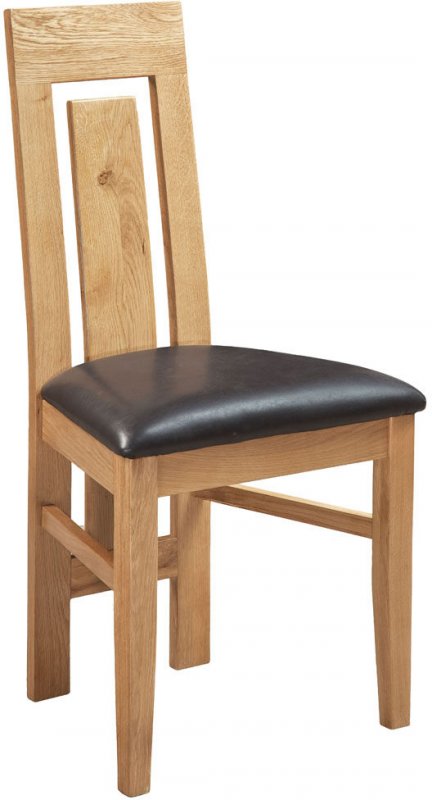 Budleigh Light Oak Panel Back Dining Chair