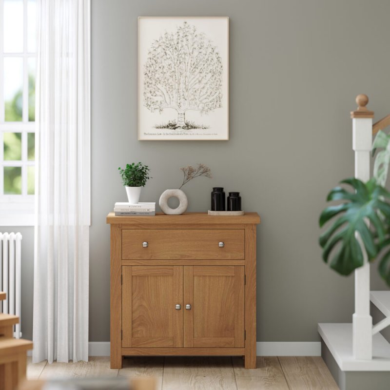 Budleigh Light Oak Compact Sideboard