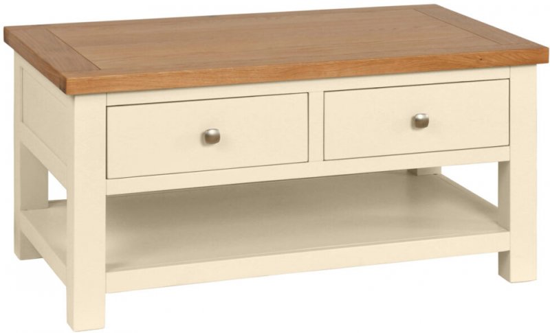 Budleigh Painted Coffee Table With 2 Drawers