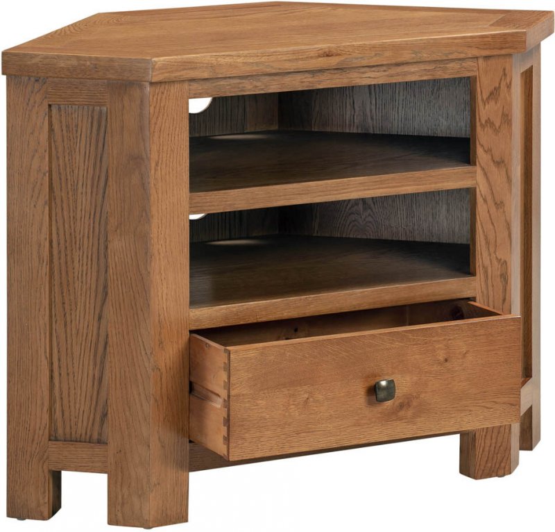 Budleigh Rustic Corner TV Unit London Lounge