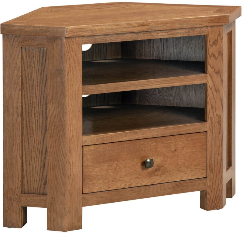 Budleigh Rustic Corner TV Unit