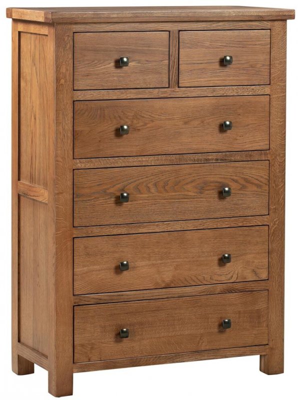 Budleigh Rustic 2 Over 4 Drawer Chest