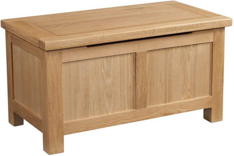 Budleigh Light Oak Blanket Box