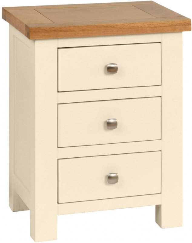 Budleigh Painted 3 Drawer Bedside Chest