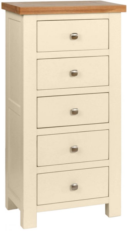 Budleigh Painted 5 Drawer Tall Chest