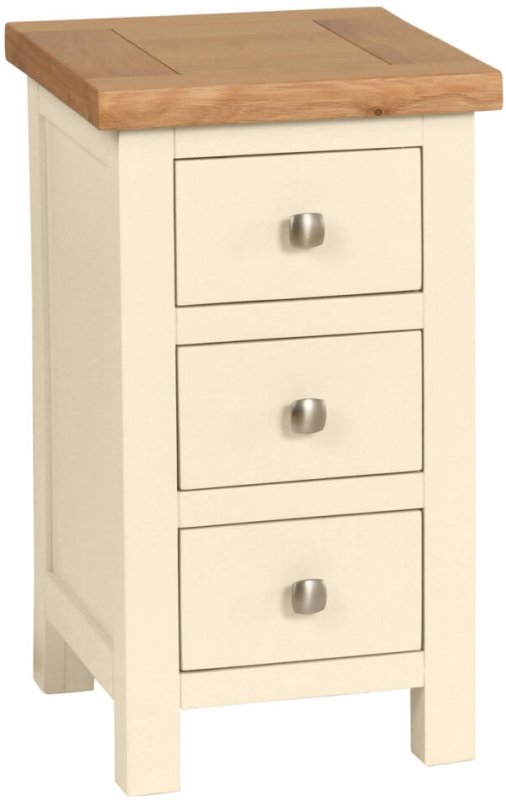 Budleigh Painted Compact 3 Drawer Bedside