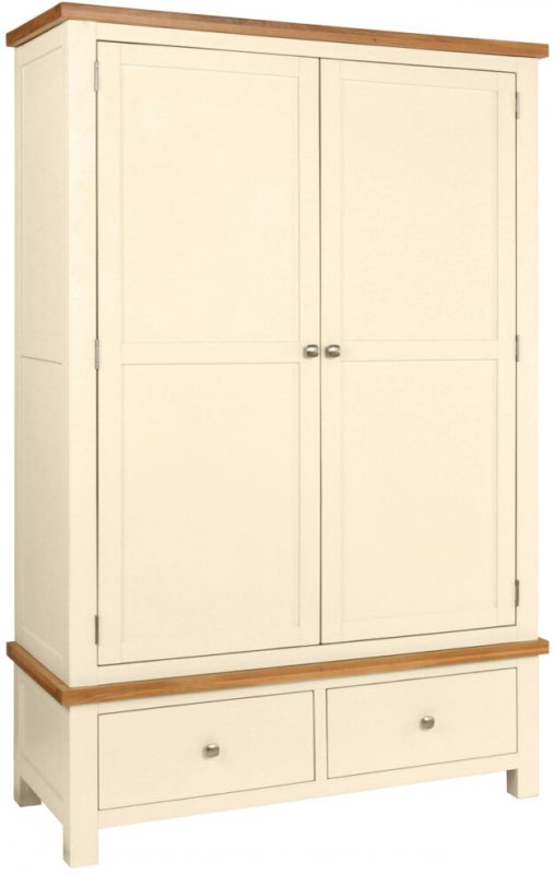 Budleigh Painted Double Wardrobe With 2 Drawers