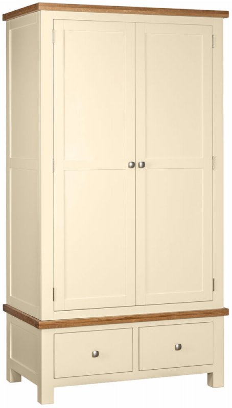 Budleigh Painted Double Wardrobe With 2 Drawers
