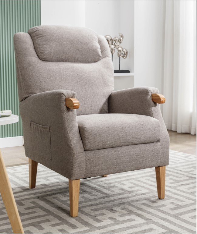Haven Fireside Chair In Taupe
