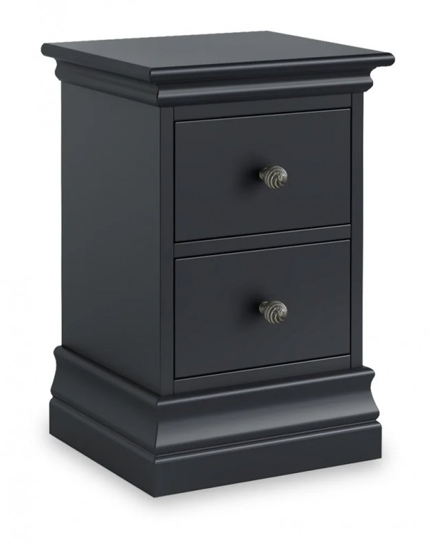 Corsica Narrow Bedside In Charcoal