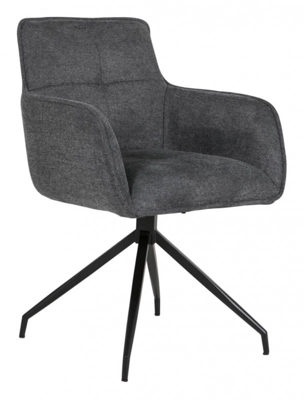 Tetbury Swivel Dining Chair In Grey
