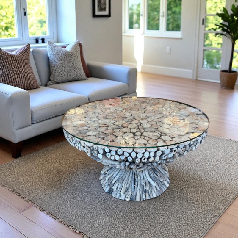 Driftwood Round Coffee Table