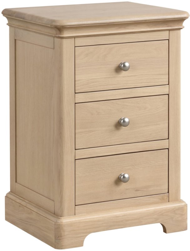 Braunton Oak 3 Drawer Bedside