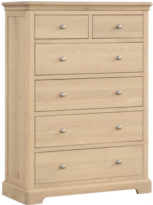 Braunton Oak 2 Over 4 Drawer Chest