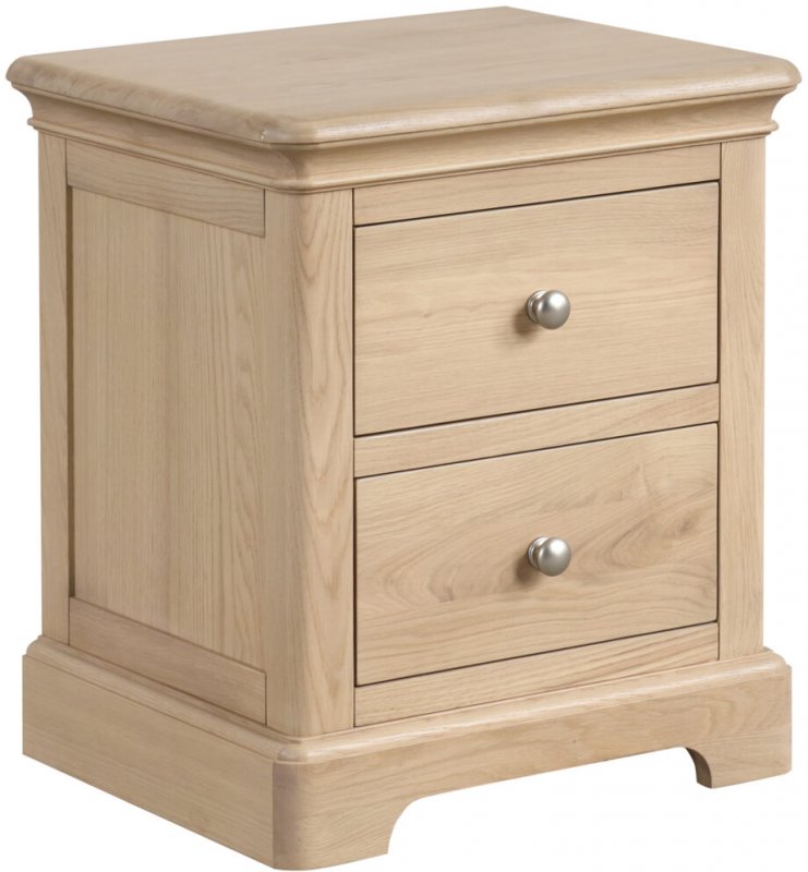Braunton Oak 2 Drawer Bedside