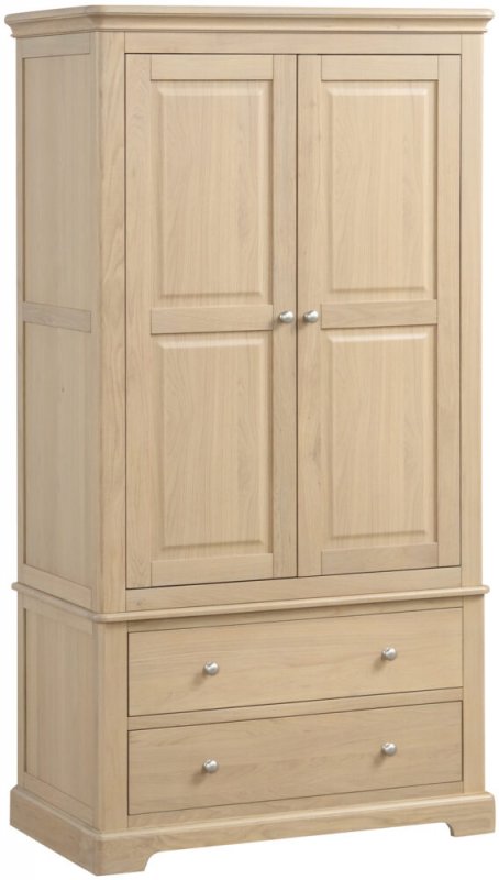 Braunton Oak 2 Drawer Gents Double Robe